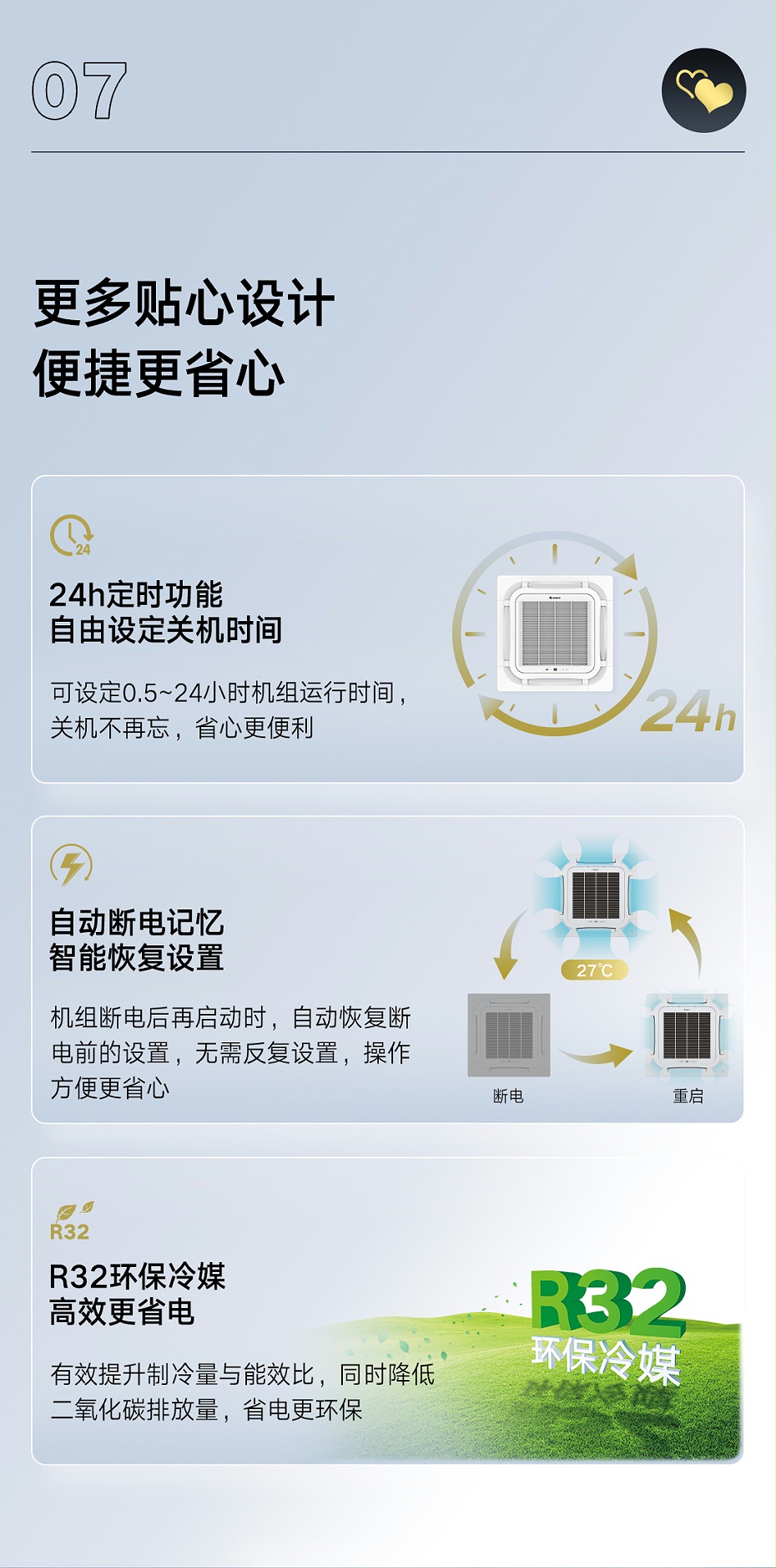 天井機3匹定頻冷暖3級能效10