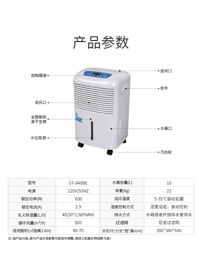 家用商用除濕機ST-840BH18