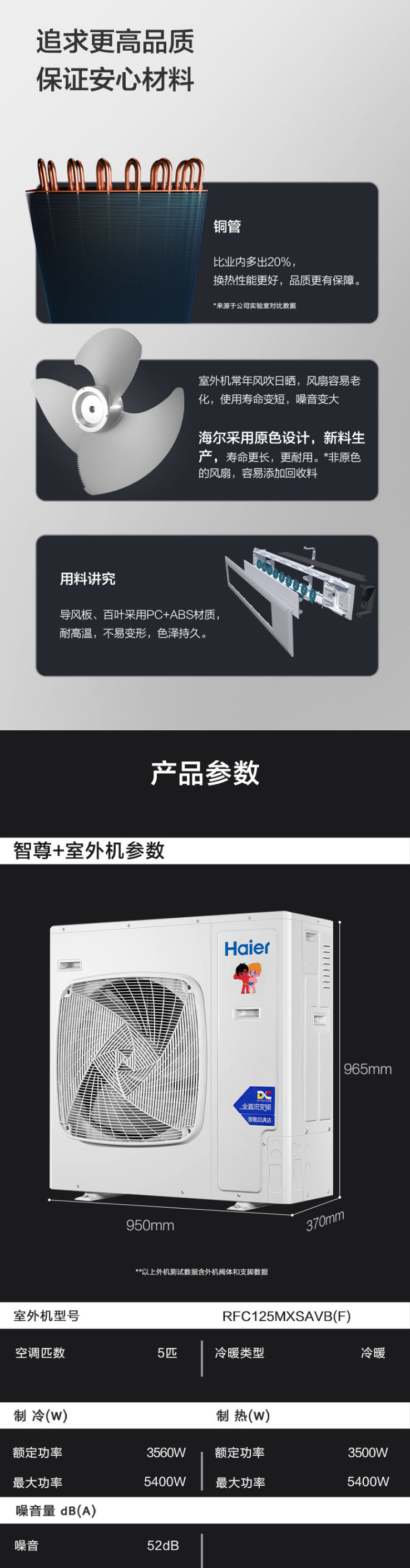 中央空調5匹一拖四6